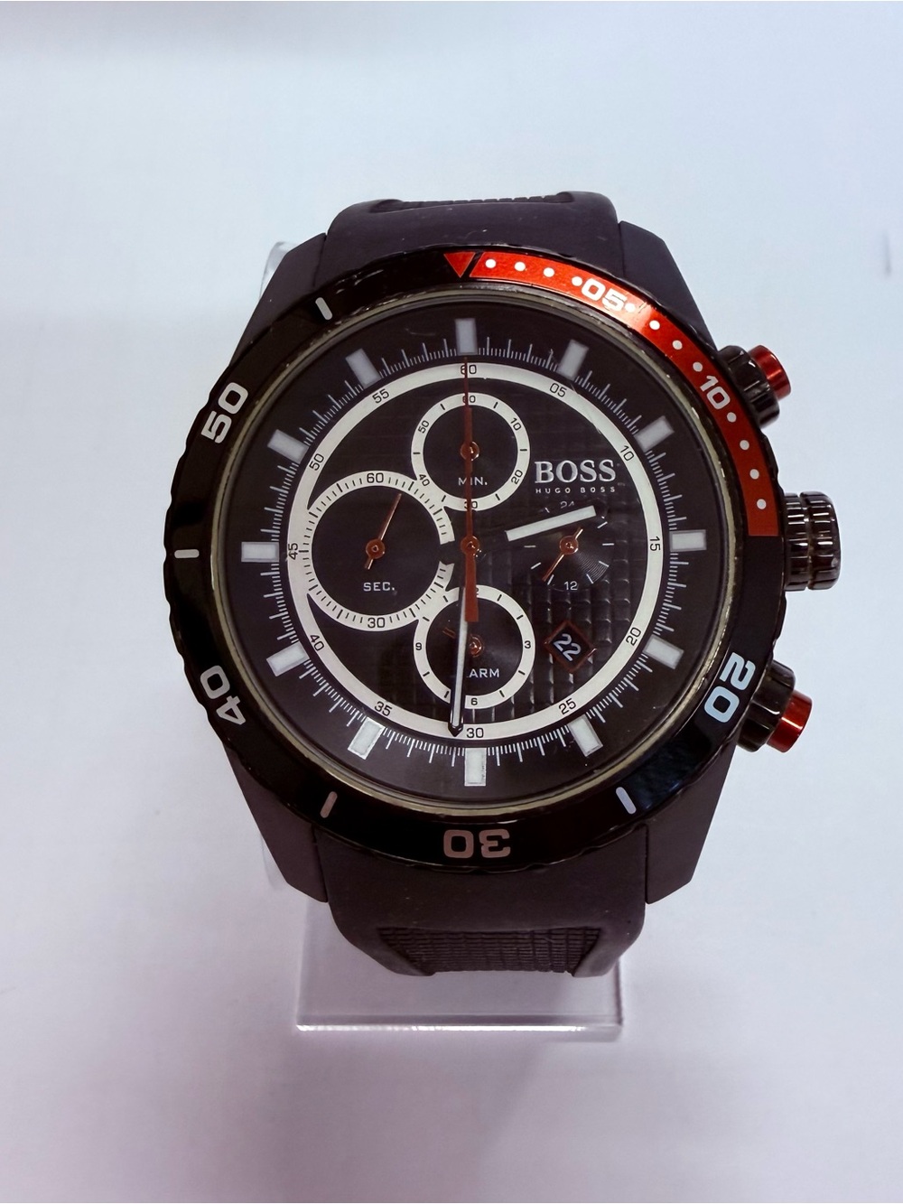 Hugo Boss Men's Black Chronograph Alarm Sport Watch 1512661